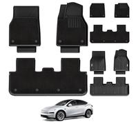 3W Double Layer Floor Mats Fit for Tesla Model Y Juniper 2025 2026, Thorex™ All Weather Dog Friendly Full Coverage liners with Carpets, Accessories Custom Fit for New Version Tesla Model Y Juniper