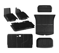 3W Floor Mats & Boot Liner & Carpets & Seat Back Mats Fit for Tesla Model Y 2021-2024 2025, All Weather Dog Friendly TPE Model Y Liners Non Slip Tesla Accessories (12 PCS Not for Model Y Juniper)