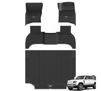 3W Floor Mats & Boot Liner Fit for 20-26 Land Rover Defender 110 L663, Odorless Thoex™ All Weather Premium Car Mat, Waterproof Anti-Slip Easy to Clean Heavy Duty Liner Defender Accessories