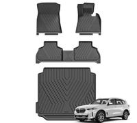 3W Floor Mats & Boot liner Fit for BMW X5 G05 2019-2024 2025, All Weather Dog Friendly TPE Car Mat, Waterproof Anti-Slip Easy Clean Heavy Duty Trunk Mat Accessories (Not for Hybird & Air Suspension)