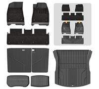 3W Floor Mats & Carpets & Boot Liners & Seats Back Cover Fit for Tesla Model 3 2024 2025 2026 Highland, TPE All Weather Full Set Car liners and Cargo Mats, Dog Friendly Tesla Model 3 Accessories