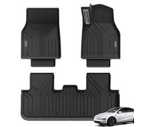 3W Floor Mats Fit for 2025 2026 Tesla Model Y Juniper, Odorless Thoex™ Dog Friendly All Weather Premium Car Mat, Waterproof Anti-Slip Easy Clean Heavy Duty Liner Tesla Accessories