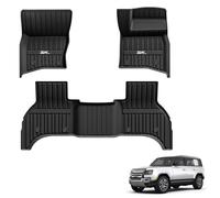3W Floor Mats Fit for Land Rover Defender 110 2020-2024 L663 (Non 7 Seat), All Weather Pet Dog Friendly TPE Car mats, Waterproof Anti Slip Protection Floor Liner Easy to Clean Car Accessory