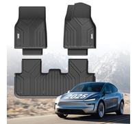 3W Floor Mats Fit for New Tesla Model Y Juniper 2025 2026, Thorex™ All Weather Dog Friendly Full Coverage 1st and 2nd Car liners, Accessories Custom Fit for New Version Tesla Model Y Juniper