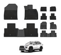 3W Floor Mats Fit for Toyota RAV4 XA50 2019-2024 2025 with Carpets on Top, TPE All Weather Custom Boot Car Mat, Waterproof, Anti-Slip, Easy to Clean Car Liner Accessories