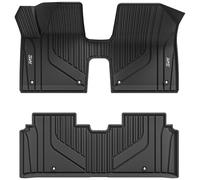 3W Floor Mats for Kia EV6 2025 2024 2023 2022 Floor Liner Custom Fit All Weather TPE 3D Car Mats Fit for KIA EV6 1st and 2nd Row,Black