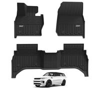 3W Floor Mats for Range Rover Sport L461 2023-2026, TPE All-Weather Customized Rubber Mats for Range Rover Sport 1st and 2nd Rows Complete Set Car Floor Mats Accessories, Black Non-Slip Mats