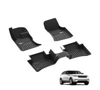 3W Floor Mats for Range Rover Velar L560 2017-2025 2026, TPE All Weather Customized Rubber Mats for Range Rover Velar 1st and 2nd Row Complete Set Car Floor Mats Accessories, Black Non-Slip Mats
