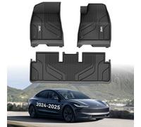 3W Floor Mats For Tesla Model 3 2024 2025 Highland, TPE Dog Friendly Mats, Custom Fit Tesla Model 3 Car Liner, All Weather Waterproof Non Slip, Easy to Install Car Accessories