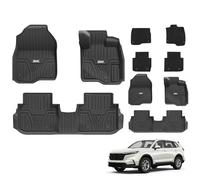 3W Floor Mats with Carpets Fit for Honda CR-V 2023-2025, All Weather Dog Friendly TPE Car Mats, Waterproof Anti-Slip Tender Easy to Clean Heavy Duty Rubber Floor Liner Blankets CRV Accessories