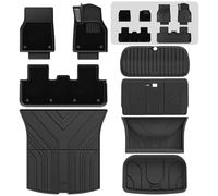 3W FULL SET 2-Layer Floor Mats & Boot Liner Fit for 2025 2026 Tesla Model Y Juniper, Odorless Thoex™ All Weather Premium Car Carpets Liner, Waterproof Anti-Slip Easy Clean Heavy Duty Tesla Accessories