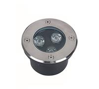 3W LED Ultra-Slim Outdoor Recessed Step Light Waterproof IP67 95mm Installation Diameter Green Light 24V Perfect for Pathway and Landscape Lighting