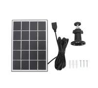 3W Monocrystalline Solar Panel High Efficiency 5V Solar Charger for Outdoor Security Cameras with Bracket Black