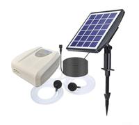 3W Solar Oxygen Pump for Fish Ponds and Outdoor Use, USB Rechargeable Silent Aerator Providing Continuous Oxygen Flow for Aquatic Life (White 3W 2600)
