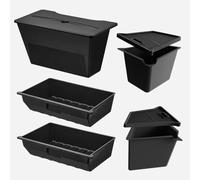 3W Trunk Storage Bins Fit for Tesla Model Y (For VIN Starting with XP7), 8PCS Under Seat and Rear Trunk Organizer Side Storage Box Rear Center Console Storage Bin TPE Waterproof Odorless Protector