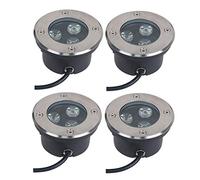 3W Ultra-Thin LED Recessed Floor Light IP67 Waterproof Outdoor Step Lights for Patio Garden Walkway Blue 24V - Perfect for Pathway Illumination & Landscape Design