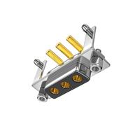 3W3 Bend Pin 40A Power Connector Featuring Gold Plated Coppered Pin For Stable Transmission Gold Plated Coppered
