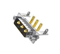 3W3 Bend Pin 40A Power Connector Featuring Gold Plated Coppered Pin For Stable Transmission Gold Plated Coppered