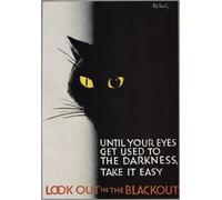 3W7 Vintage 1940's WW2 Look Out In The Blackout British WWII War Poster - A2+ (610 x 432mm) 24" x 17"