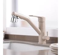 3Way Kitchen Faucet with Water Filter Hot & Cold 2 Modes3in1 Tap for Clean Drinking Water & Oatmeal Preparation Stylish & Functional Design