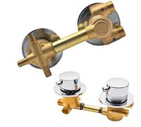 3Way Thermostatic Shower Mixer Valve Brass Shower Faucet with Ceramic Cartridge 10/12.5/14.5 cm Center Distance 2/3/4/5 Way Shower Control System