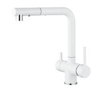 3Way Water Filter Tap PullOut Kitchen Sink Mixer Rotatable 3Mode Faucet White Bathroom Tap for Clean Drinking Water Stylish & Functional Design
