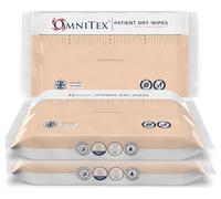 3x 100pk Omnitex Super Soft Durable Patient Dry Wipes | Extra Large, Feather Soft, Excellent Absorption | Made in UK | Adult Cleaning Wipes for Bed bath, Incontinence, outdoors | Rinse-Free Cleaning