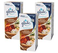 3x 10ml Glade By Brise One Touch Minispray,Fragrance Sensual Sandalwood & Jasmin