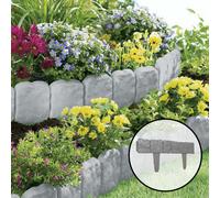 (3x 10pc - Stone Slab Border) KCT Stone Slab Style Plastic Garden Lawn Borders