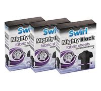 3x 12 Swirl Mighty Black Fabric Sheets - Bundled by GetInStyle Shop