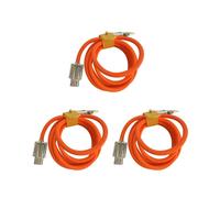 3X 120W 6A Super Fast Charge Type-C Liquid Silicone Cable Quick USB Cable for Phone Pixel Bold Data ,Orange 1.5M