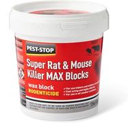 3x 15 x 10g Super Rat & Mouse Killer Max Blocks, Powerful Wax Block Rodenticide, Indoor & Outdoor Use, Kills Rats & Mice Fast, Poison Bait Blocks, Professional-Grade Formula