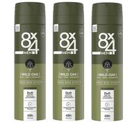 3X 150Ml 8X4 Men Deodorant Wild Oak N°8 48H Protection Woody Fresh Charismatic