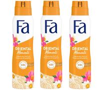 3X 150Ml FA Oriental Moments Deo Spray 48H Stops Bacteria 0% Aluminum Salts