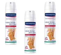 3x 150ml Hansaplast Athlete's Foot Protection 2in1 Deo Spray With Octenidin Feet