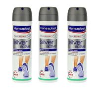 3x 150ml Hansaplast Foot Expert Silver Active Anti Perspirant Foot Spray 48h
