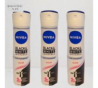 3X 150Ml Nivea Antiperspirant Deodorant Black & White Invisible Clear