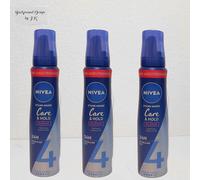 3X 150Ml Nivea Care & Hold Foam Hair Styler Extra Strong Panthenol & Vitamin