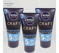 3X 150Ml Nivea Men Craft Stylers Defining Styling Gel Semi Matt Finish Strong