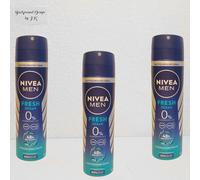 3x 150ml Nivea Men Fresh Ocean 48h Deodorant Spray WITHOUT ALUMINUM Deodorant