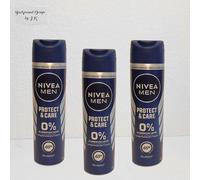 3X 150Ml Nivea Men Protect & Care Deo Spray 0% Aluminium 48H Quick Dry Deodorant