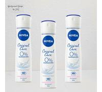 3X 150Ml Nivea Original Care Deo Spray 48H 0% ALUMINIUM Deodorant Skin Care
