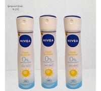3X 150Ml Nivea Summer Happiness Spray 48H Deodorant Protection 0% Aluminium