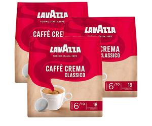 3X 18 Coffee Pads Lavazza Crema Classico Strength: 7/10 Round & Intense Aroma