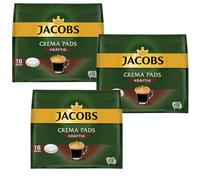 3X 18 Jacobs Crema Pads Strong Coffee Roasted Coffee Creamy Flavor