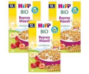 3X 200G Hipp Children Berry Muesli Without Added Sugar From 12 Months 1-3 Years