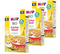 3X 200G Hipp Children's Fruit Muesli Without Added Sugar Organic From 10 Months