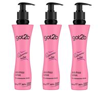 3x 200ml Got2b Cuddle Cat Anti-Frizz Lotion for silky smooth Styles