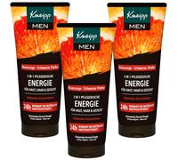 3x 200ml Kneipp Skin and Hair 2 in 1 Shower Men's Stuff 2.0 Blood Orange Pepper