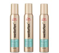 3X 200Ml Wellaflex Foam Fixative Invisible Hold Extra Strong 24H Flexible Hold
